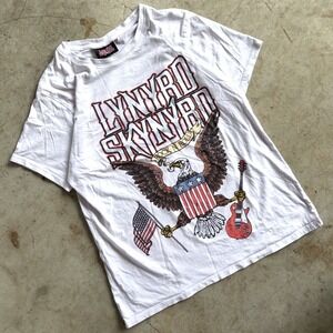 Lynyrd Skynyrd Rock N Roll Eagle Tour Graphic T-Shirt White L 2019 Live Nation